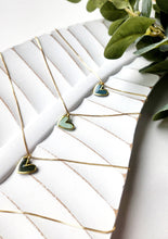 Load image into Gallery viewer, Gold heart necklace: Coral