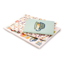 Load image into Gallery viewer, But First Coffee Stitched Notebook Set