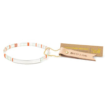 Load image into Gallery viewer, Good Karma Miyuki Bracelet | One Of A Kind - Mist/Salmon/Silver