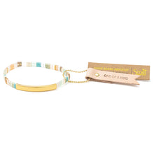 Load image into Gallery viewer, Good Karma Miyuki Bracelet | One Of A Kind - Mint/Peach/Gold