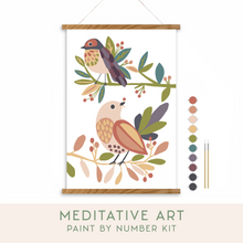 Load image into Gallery viewer, Birds on a Branch Meditative Art Paint by Number Kit: Paint by Number Kit