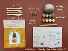 Load image into Gallery viewer, DIY Air Dry Clay Kit- Make Your Own Hanging Plant Pot
