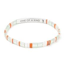 Load image into Gallery viewer, Good Karma Miyuki Bracelet | One Of A Kind - Mist/Salmon/Silver