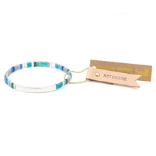 Load image into Gallery viewer, Good Karma Miyuki Bracelet | Just Breathe - Turquoise/Green/Silver