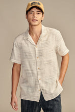 Load image into Gallery viewer, Patchwork Double Weave Short Sleeve Camp Collar Shirt