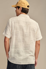 Load image into Gallery viewer, Patchwork Double Weave Short Sleeve Camp Collar Shirt