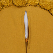 Load image into Gallery viewer, Cotton Punch Hook Sun Shaped Pillow With Face and Pom Pom Trim