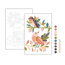 Load image into Gallery viewer, Birds on a Branch Meditative Art Paint by Number Kit: Paint by Number Kit