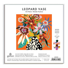 Load image into Gallery viewer, Kitty McCall Leopard Vase 144 Piece Wood Puzzle