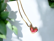 Load image into Gallery viewer, Gold heart necklace: Pearl