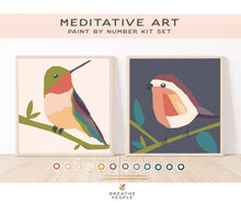 Load image into Gallery viewer, Zen Balance with Birds Meditative Art Paint by Number Kit