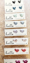 Load image into Gallery viewer, Heart clay studs: Red / Silver heart