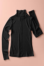 Load image into Gallery viewer, Contrast Seam Turtleneck Knit Top
