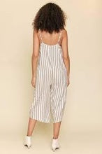 Load image into Gallery viewer, Mystree Silk Linen Stripe Jumpsuit
