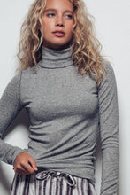 Load image into Gallery viewer, Contrast Seam Turtleneck Knit Top
