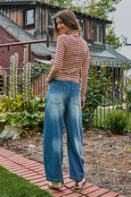 Load image into Gallery viewer, Contrast Seam Turtleneck Knit Top
