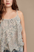 Load image into Gallery viewer, Printed Asymmetrical Ruffle Cami
