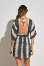 Load image into Gallery viewer, KENYA BLACK/WHITE DEEP VNECK DRESS
