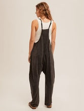 Load image into Gallery viewer, Snow Washed Oversized V-Neck Cami Jumpsuit
