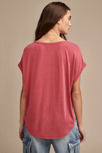 Load image into Gallery viewer, Sandwash Dolman Tee Red Bud

