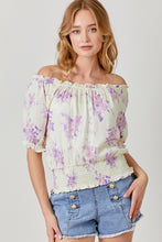 Load image into Gallery viewer, FLORAL ON AND OFF SHOULDER TOP
