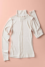 Load image into Gallery viewer, Contrast Seam Turtleneck Knit Top
